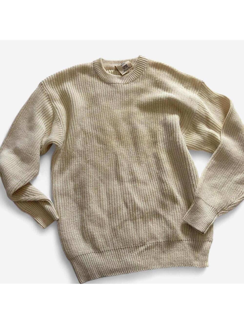 Vintage Cream Knit Pullover Sweater